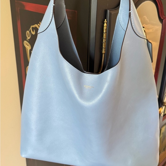 Coach Light Blue Leather Brooklyn 39 Shoulder Bag - Picture 1 of 5